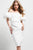 49793 Ruched Puffy Sleeve Off-Shoulder Dress