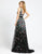 Mac Duggal Evening - 4983D Embellished Deep V-neck A-line Gown In Black and Multi-Color