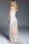 49881 Sequined Plunging Off-Shoulder Sheath Dress