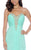 Decode 1.8 - Bejeweled Ruched Sweetheart Evening Gown 182270 in Green