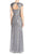 Adrianna Papell - Sequined Mesh Long Dress 91906170 in Silver