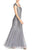 Adrianna Papell - Sequined Mesh Long Dress 91906170 in Silver