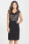 Adrianna Papell - Lace Bodice Pleated Jersey Dress 11241060 in Black