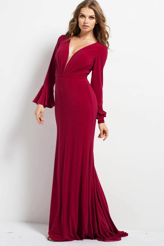 49957 Long Bell Sleeve Sheath Dress