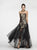 SCALA - 4405  Dress In Black And Gold