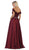 May Queen - MQ1639 Lace Off-Shoulder A-Line Dress In Red