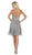 May Queen - MQ1646 Embroidered Halter A-line Dress In Silver