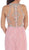 Jeweled Sheer Halter Sheath Prom Dress