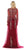 May Queen - Beaded Appliques Long Sleeves Evening Gown RQ7678 In Red