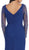 Dancing Queen - 9015 V-Neck Embellished Sheath Evening Dress in Blue