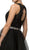 Dancing Queen - 9159 Keyhole Cutout Lace Bodice Short Prom Dress In Black