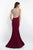 Blush - C1018 Crystal Beaded Back Mermaid Dress In Red