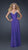 La Femme - 17019 Jewel-Adorned Ruched V-Neck Empire Gown In Purple