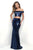 Lustrous Off-the-Shoulder Cropped Top Two-Piece Dress 11296