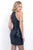 Blush - Sequined Short with Long Removable Skirt 7106 in Blue and Multi-Color