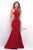 Sleeveless Fitted Bodice Jewel Encrusted Long Gown 11202