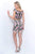 Blush - Two-Piece Floral V-Neck Satin A-Line Dress 11288 in Black and Multi-Color