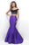 Two Piece Off Shoulder Cropped Top Trumpet Gown 11201