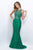 Halter Style Jewel Long Sheath Dress 11111
