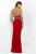 Blush - Embellished High Neck Two Piece Jersey Gown 11073 in Red