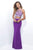 Two-Piece Gem Embellished Halter Top Evening Gown  11248