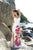 Blush - C1038 Floral Printed Strapless Sweetheart Dress In White and Pink