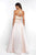 Blush - 5679 Embroidered Halter A-line Dress In Neutral