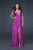 La Femme - Gorgeous Bejeweled Sweetheart Neck Sheath Dress 15982 in Purple