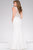 Stunning Lace Applique V-Neck Trumpet Gown 47561