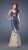 Lace Appliqued Jewel Tulle Mermaid Evening Gown 19916 in Blue