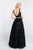 Blush - 5665 Sleeveless Sequined Ballgown In Black
