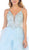 May Queen - RQ7719 Jeweled Corset Back A-Line Dress In Blue