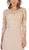 May Queen - MQ1637 Illusion Quarter Sleeve Appliqued Sheath Gown In Neutral