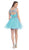 Stunning Beaded Illusion Neck Cocktail Dress
