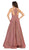 May Queen - RQ7751 V-neck A-line Gown with Cutouts In Purple