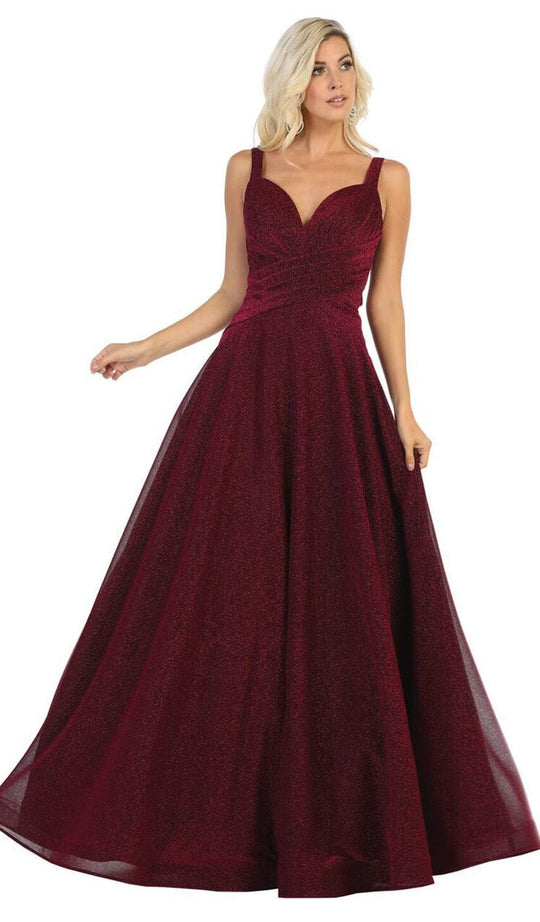 May Queen - RQ7747 Pleated Sweetheart Ballgown In Pink