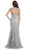 May Queen - Rhinestone Lace Floral Evening Gown RQ7182 - 1 pc Mauve in Size 6 Available