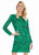 Ashley Lauren - 4122 Fully Beaded Long Sleeve Sheath Cocktail Dress In Green