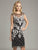 Lara Dresses - Pretty Sheer Cocktail Dress with Elegant Floral Design 33264, Black, White
