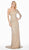 Ashley Lauren - 1425 One Shoulder Beaded Evening Gown In Silver and Gray