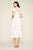 Tadashi Shoji - Illusion Neckline Sheer Lace Tea Length Dress In White
