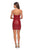 La Femme - 28229 Strapless Sweetheart Short Dress In Red