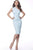 Jovani - 57587 One Shoulder Column Cocktail Dress In Blue