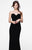Tarik Ediz - Illusion Sweetheart Sheath Gown 50003 in Black