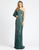 Mac Duggal Evening - 5000D Sequined One Shoulder Sheath Dress In Green