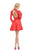Johnathan Kayne - 5000 Long Sleeve Embellished A-Line Dress in Red