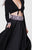 Tarik Ediz - V-Neck A-Line Gown 50018 in Black