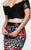 Tarik Ediz - Two Piece Floral Dress 50029 in Black and Multi-Color