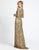Mac Duggal Evening - 5002D Fully Sequined Deep V-neck Trumpet Dress In Gold