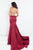 Rachel Allan Prima Donna - 5002 Fitted High Neck Trumpet Gown in Red